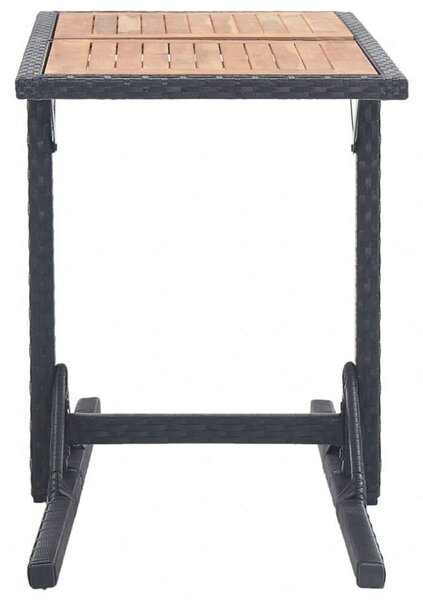 VidaXL Kerti Asztal - Akácfa és Polyrattan - 110x53 cm