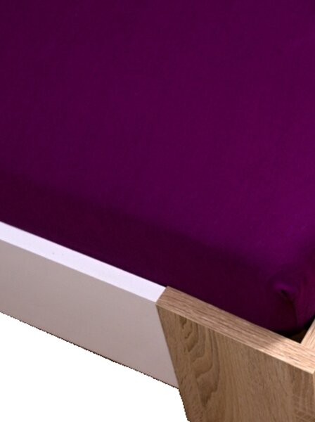 Homa jersey gumis lepedő lila 60x120cm