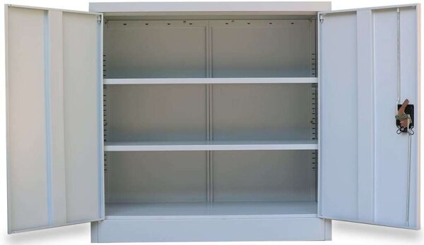 VidaXL Acél Irodai Szekrény - 2 Ajtó - 90 cm
