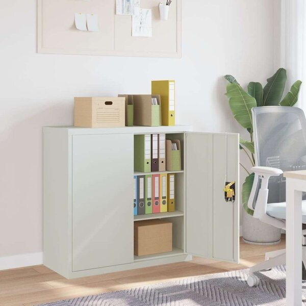 VidaXL Acél Irodai Szekrény - 2 Ajtó - 90 cm