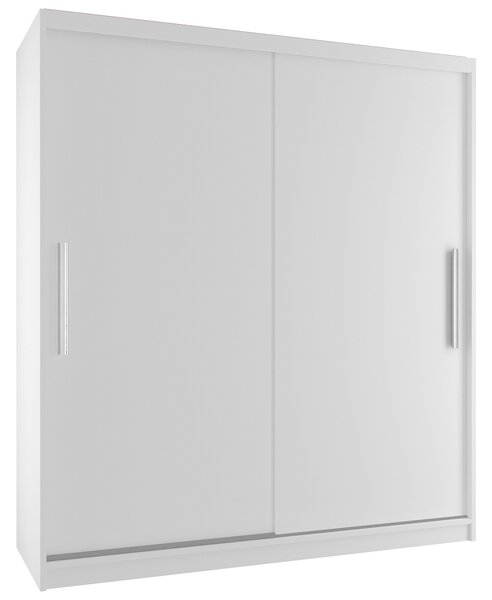 Tolóajtós szekrény 133 cm Belini fehér matt SI SZP2/2/W/W/0/AL