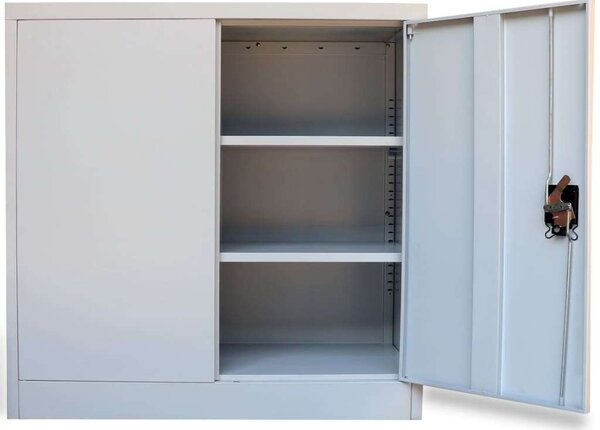 VidaXL Acél Irodai Szekrény - 2 Ajtó - 90 cm