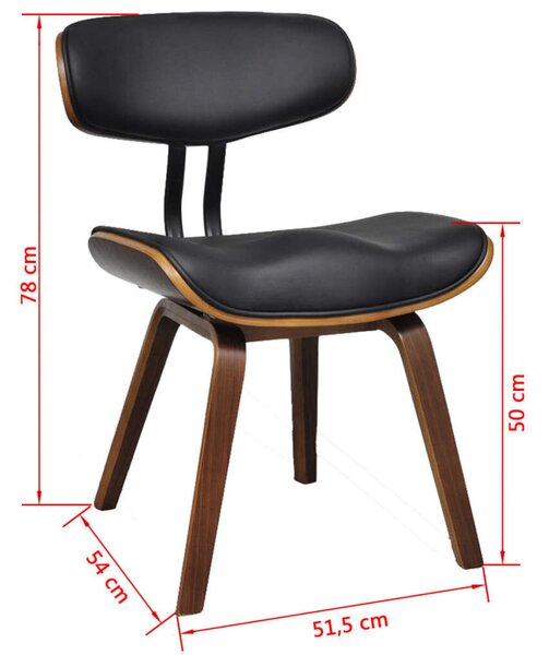 Elegáns Étkezőszék Szett - 6 db - Fa és Műbőr