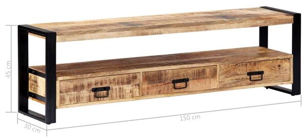 Mangófa TV-szekrény - Rusztikus - 150cm