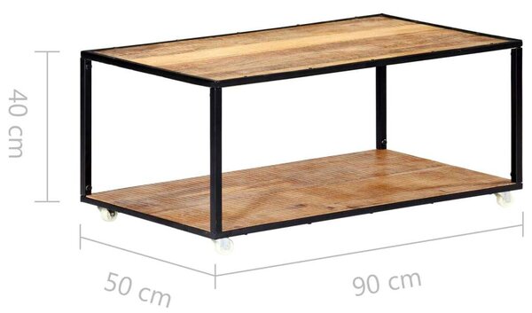 VidaXL tömör újrahasznosított fa dohányzóasztal 90 x 50 x 40 cm