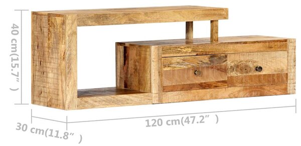 VidaXL tömör mangófa TV-szekrény 120 x 30 x 40 cm