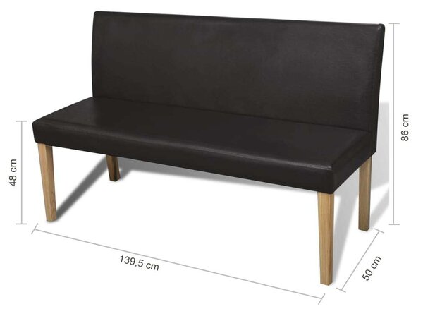 VidaXL Pad - Műbőr - 139,5 cm