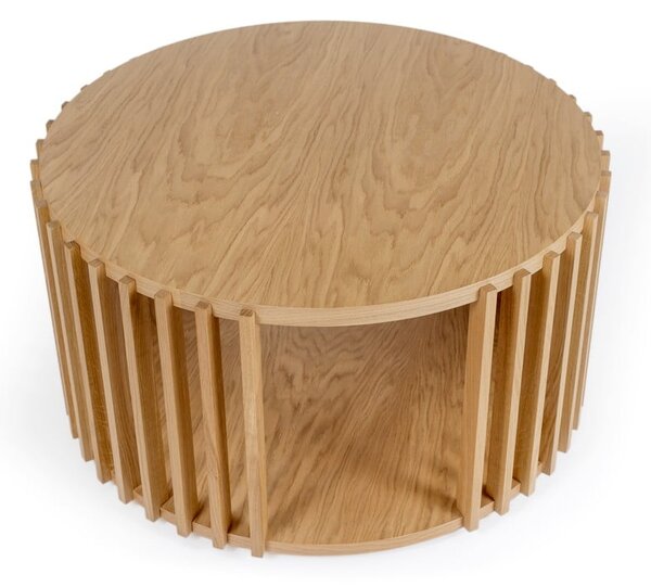 Drum tölgyfa dohányzóasztal, ø 83 cm - Woodman