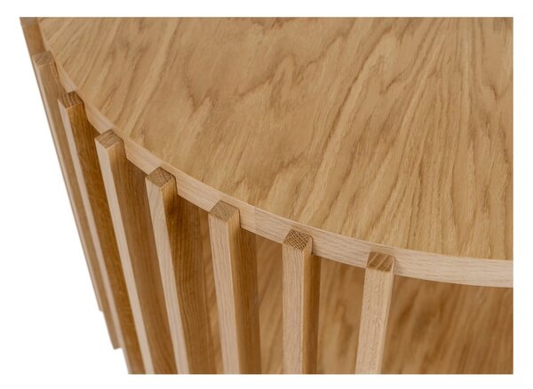 Drum tölgyfa dohányzóasztal, ø 83 cm - Woodman