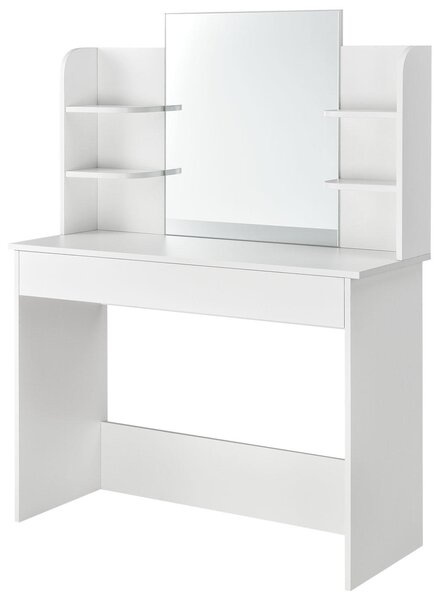 Fehér színű "Bella" fésülködő asztal tükörrel, szék nélkül