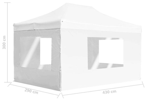 VidaXL Összecsukható Rendezvénysátor - Fehér - 4,5x3m