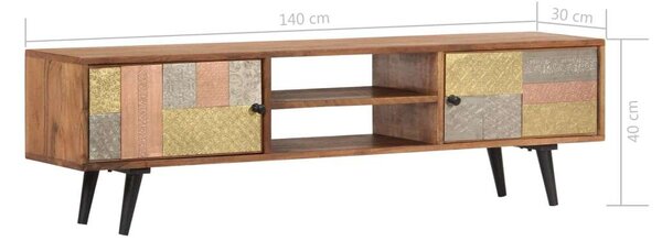VidaXL Akácfa TV-szekrény - Rusztikus - 140cm