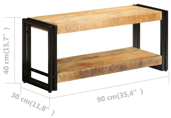 VidaXL Mangófa TV-szekrény - Ipari Stílus - 90x30x40 cm