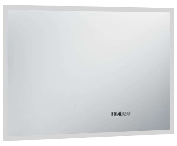 VidaXL LED-es tükör érintésérzékelővel és időkijelzővel 100 x 60 cm