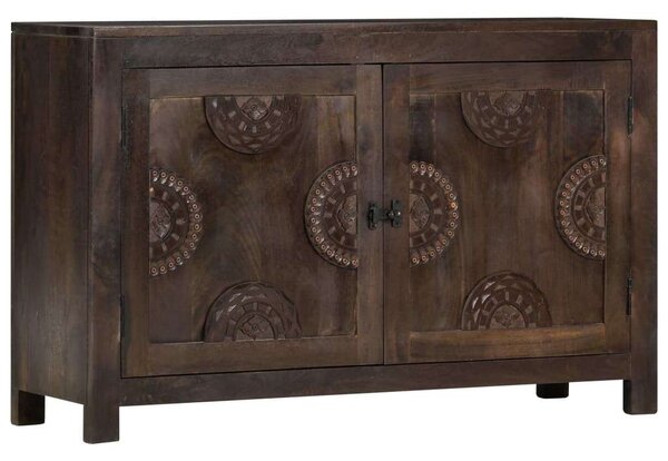 VidaXL faragott tömör mangófa tálalószekrény 110 x 35 x 70 cm