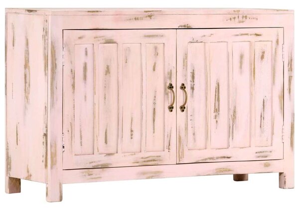VidaXL világos rózsaszín tömör mangófa tálalószekrény 110 x 35 x 70 cm