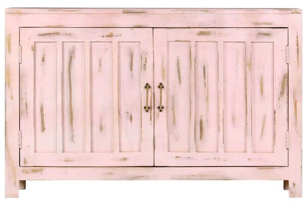 VidaXL világos rózsaszín tömör mangófa tálalószekrény 110 x 35 x 70 cm