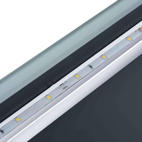 VidaXL LED-es tükör érintésérzékelővel és időkijelzővel 100 x 60 cm