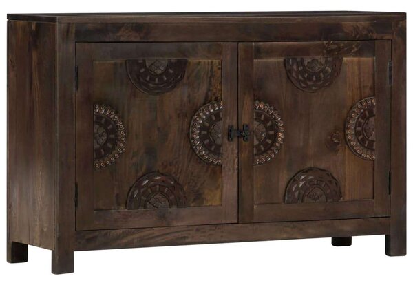 VidaXL faragott tömör mangófa tálalószekrény 110 x 35 x 70 cm