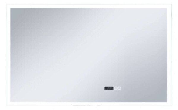 VidaXL LED-es tükör érintésérzékelővel és időkijelzővel 100 x 60 cm