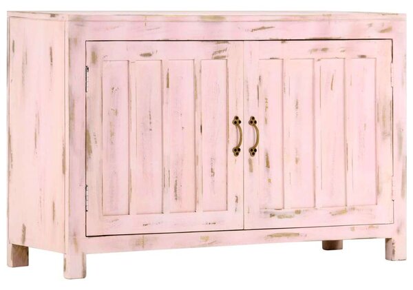 VidaXL világos rózsaszín tömör mangófa tálalószekrény 110 x 35 x 70 cm