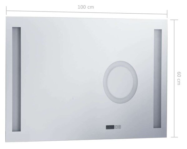 VidaXL LED Fürdőszobai Tükör - 100x60 cm