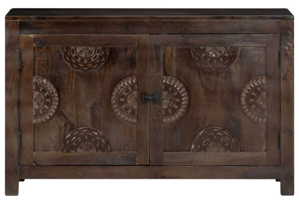 VidaXL faragott tömör mangófa tálalószekrény 110 x 35 x 70 cm