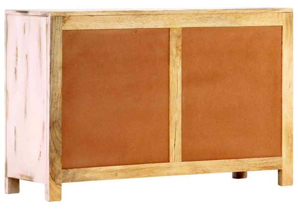 VidaXL világos rózsaszín tömör mangófa tálalószekrény 110 x 35 x 70 cm