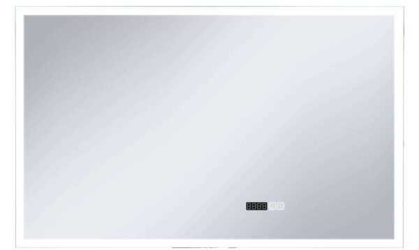 VidaXL LED-es tükör érintésérzékelővel és időkijelzővel 100 x 60 cm