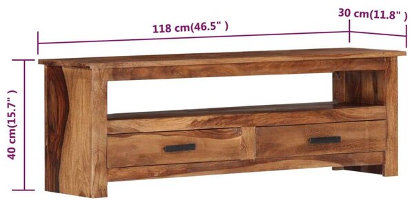 Kelet-indiai Rózsafás TV-Szekrény - 118x30x40 cm