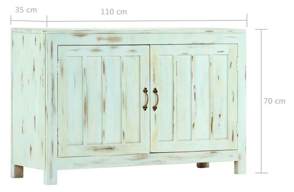 VidaXL világoskék tömör mangófa tálalószekrény 110 x 35 x 70 cm