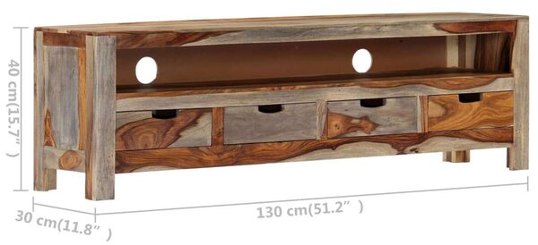 VidaXL Tömörfa TV-szekrény - Kelet-indiai Rózsaf - 130x30x40 cm