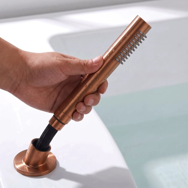 3 Lyukú Kád Csaptelep Rea Lungo Brush Copper