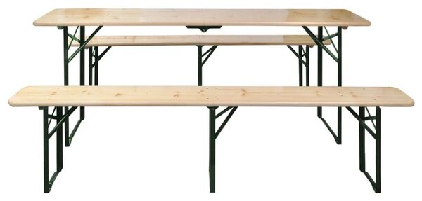 VidaXL összecsukható fenyőfa sörasztal 2 sörpaddal 220 cm