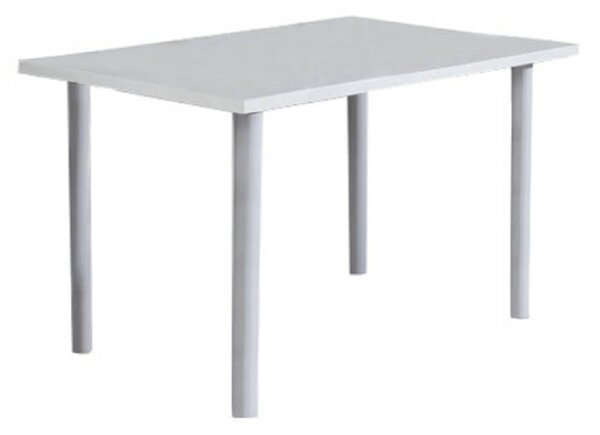 KONDELA Étkezőasztal, fehér HG, 120x80 cm, UNITA