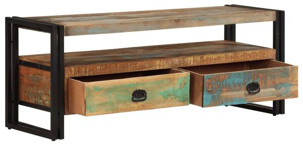 VidaXL Rusztikus TV Szekrény - Újrahasznosított Fa - 120x35x45 cm