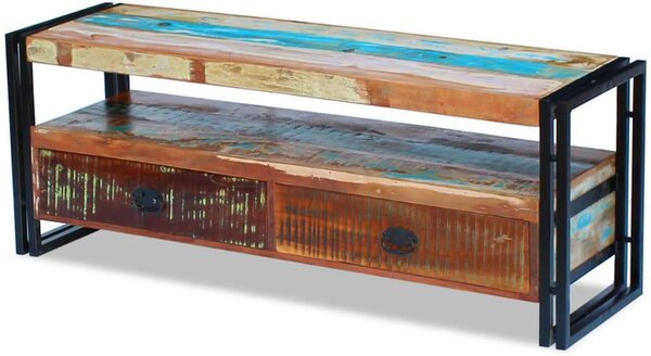 VidaXL Rusztikus TV Szekrény - Újrahasznosított Fa - 120x35x45 cm