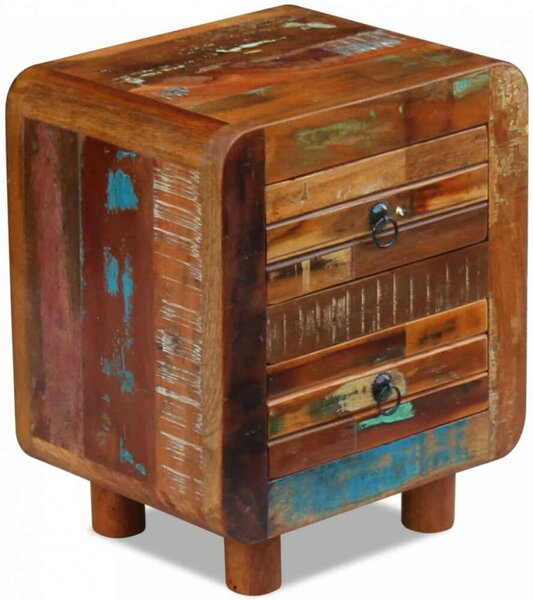 VidaXL - Rusztikus Fa Éjjeliszekrény - 2 Fiók - 43x33x51 cm