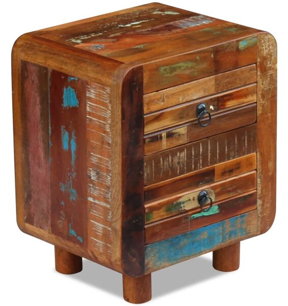 VidaXL - Rusztikus Fa Éjjeliszekrény - 2 Fiók - 43x33x51 cm