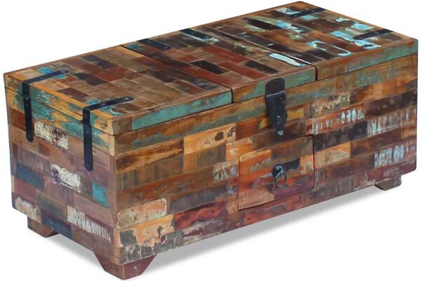 VidaXL Rusztikus Fahordó Dohányzóasztal - 80x40x35 cm
