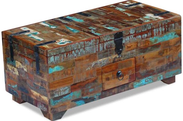 VidaXL Rusztikus Fahordó Dohányzóasztal - 80x40x35 cm