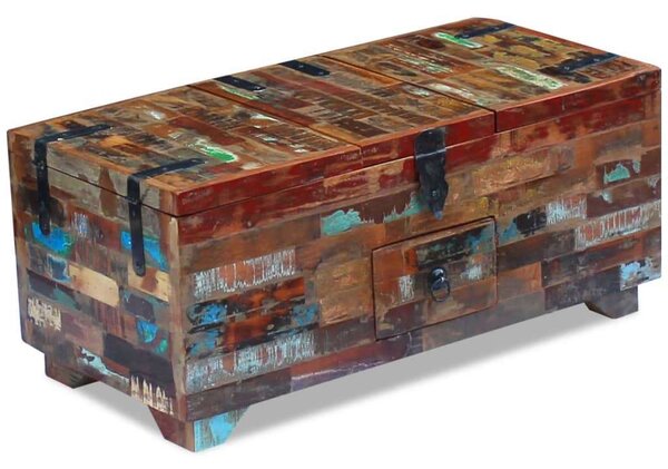 VidaXL Rusztikus Fahordó Dohányzóasztal - 80x40x35 cm