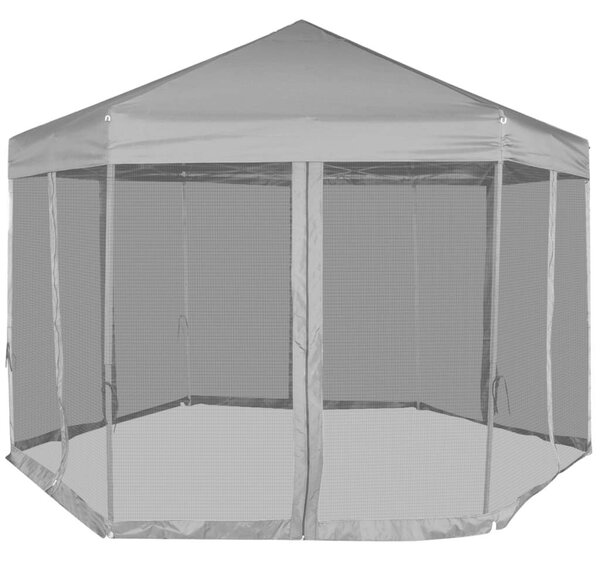 VidaXL Hatszögletű Pavilon - 3,6x3,1m