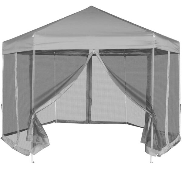 VidaXL Hatszögletű Pavilon - 3,6x3,1m