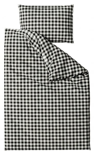 Pamut ágynemű NORDIC CHECK sötétszürke Ágyneműhuzat mérete: 70 x 90 cm | 140 x 200 cm