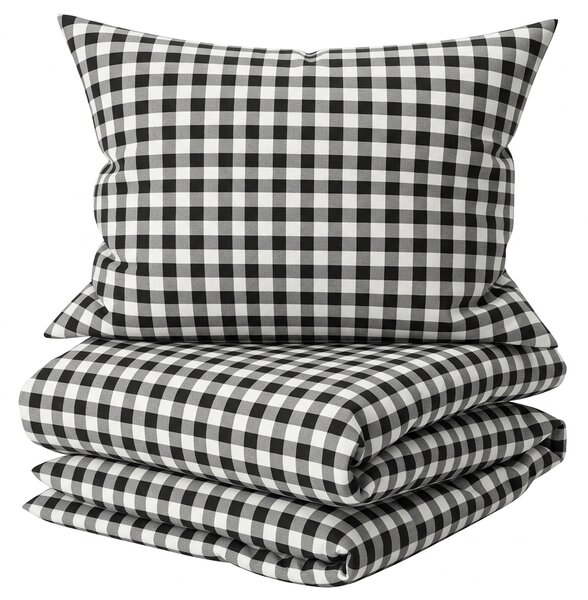 Pamut ágynemű NORDIC CHECK sötétszürke Ágyneműhuzat mérete: 70 x 90 cm | 140 x 200 cm