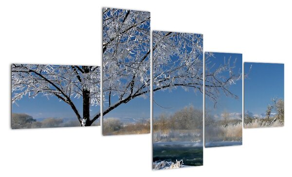 Kép - fagyos, téli, táj (150x85cm)