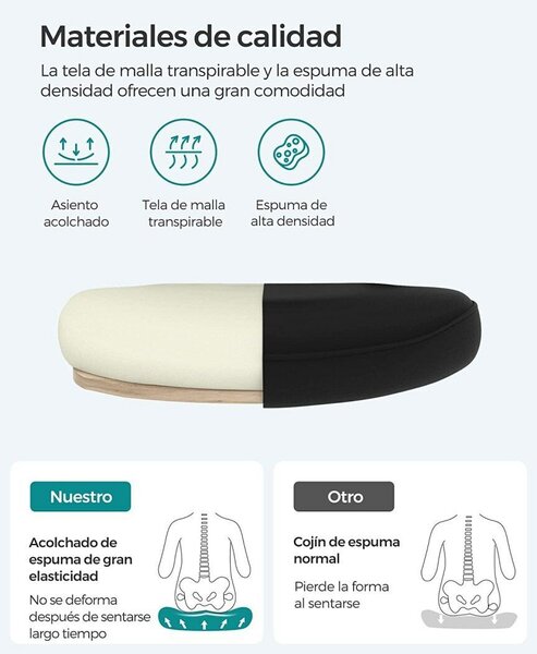 SONGMICS Ergonomikus Irodaszék - Állítható Deréktámasz - Összecsukható Kartámaszok