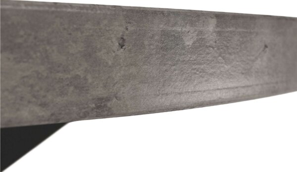 Étkezőasztal, beton/fekete, átmérő 120 cm, MEDOR