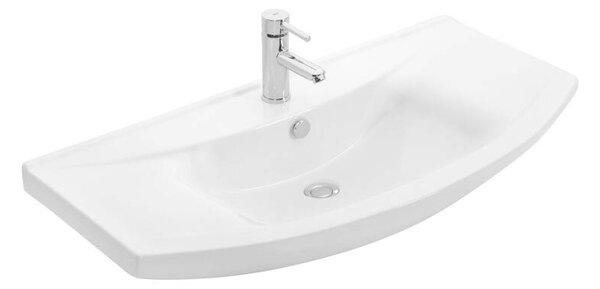 SZQUARE 85/100 cm komplett fürdőszoba bútor dupla szekrénnyel, LED világítással